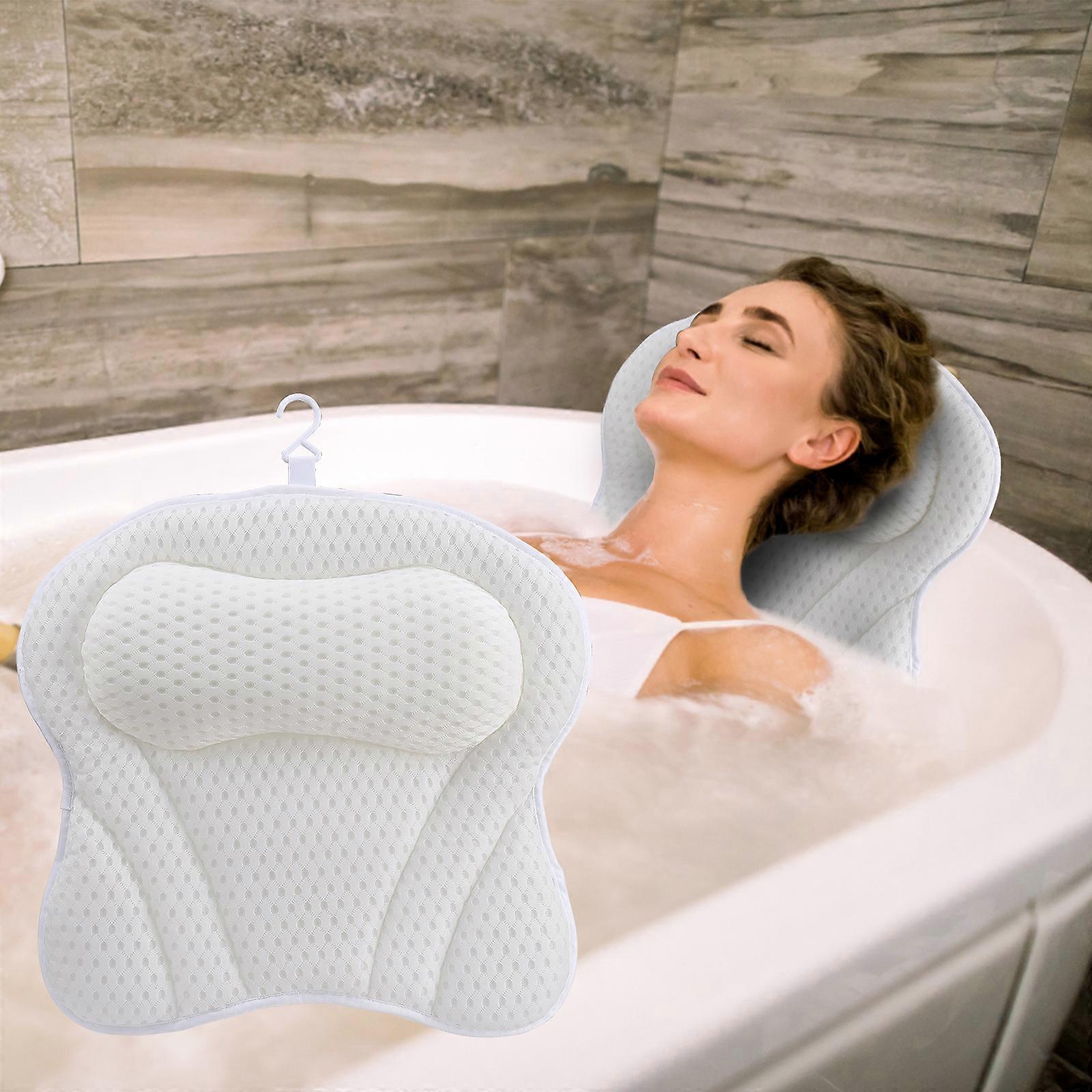 Premium Bath Pillow with 6 Suction Cups - Perfect for Relaxing Baths