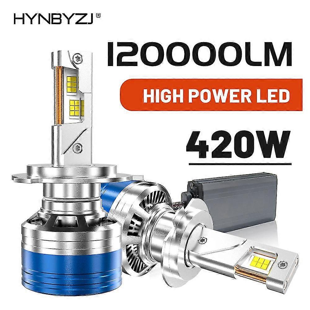 -120000LM420W 120000LM H7 H4 H11 Reflektor LED High Power Canbus H1 H8 H9 9005 Hb3 9006 Hb4 9012 Hir2 Turbo Lamp 6000k Car Light