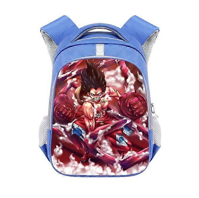 13 tums Anime One Piece 3D-tryck Barnryggsäck Student Skolväska Tonåring Pojkar Flickor Axelväskor Ortopediska Mochila