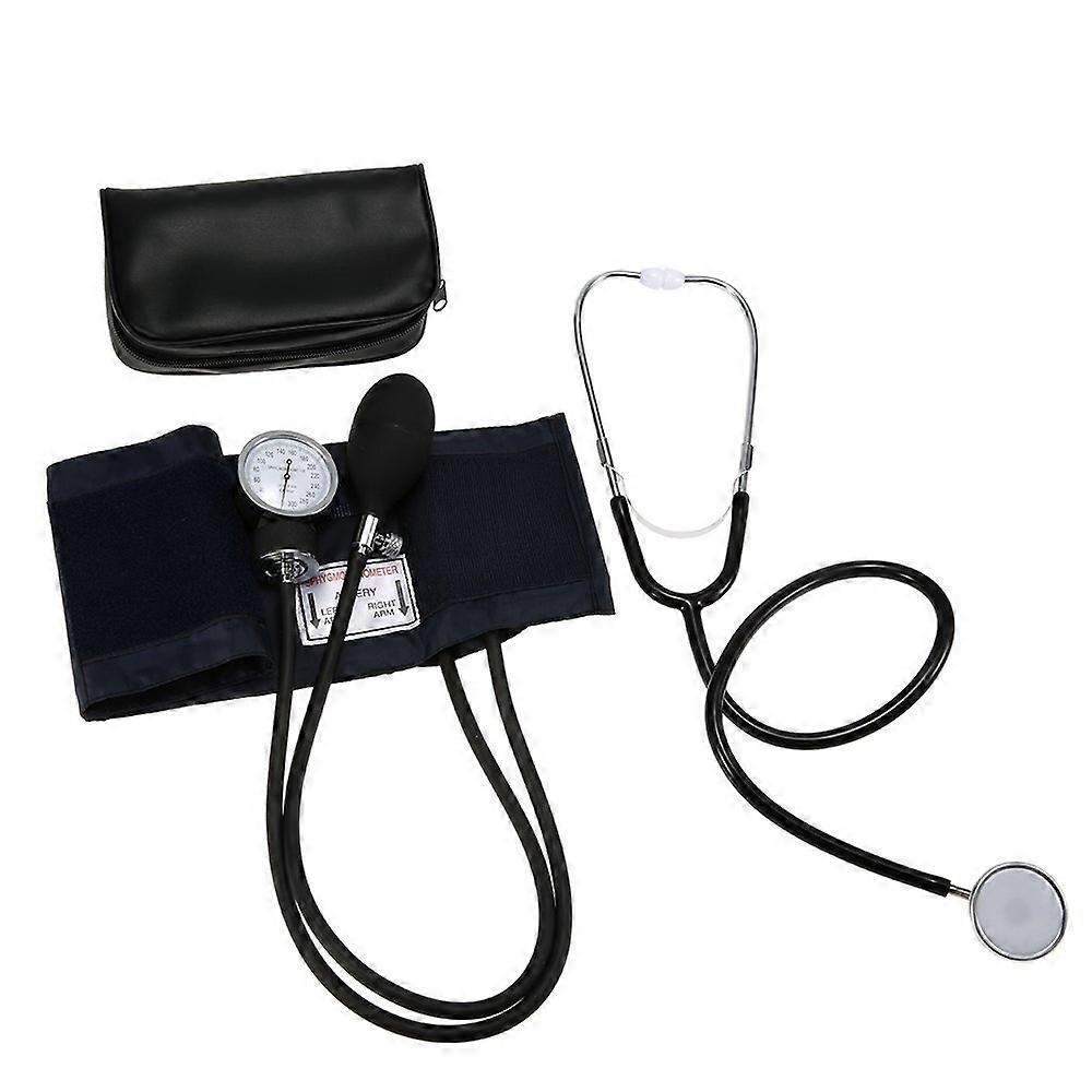 Home Health Monitor With Adjustable Hook And Loop Closure, Manual Home Blood Pressure Kit For Reliable Readings, Convenient Travel Bag Included For