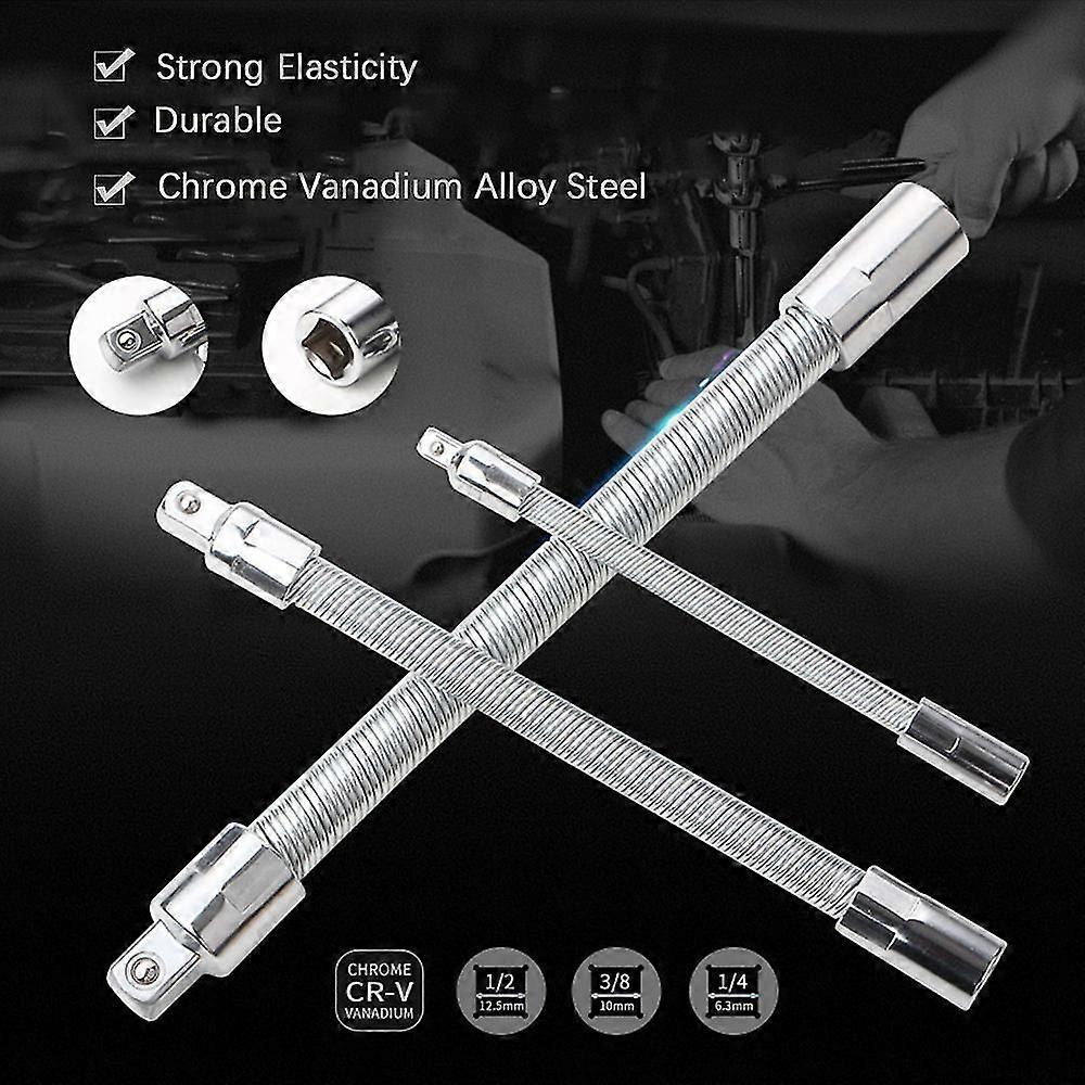 3pcs Flexible Socket Extension Cables Socket Extension Bar Set