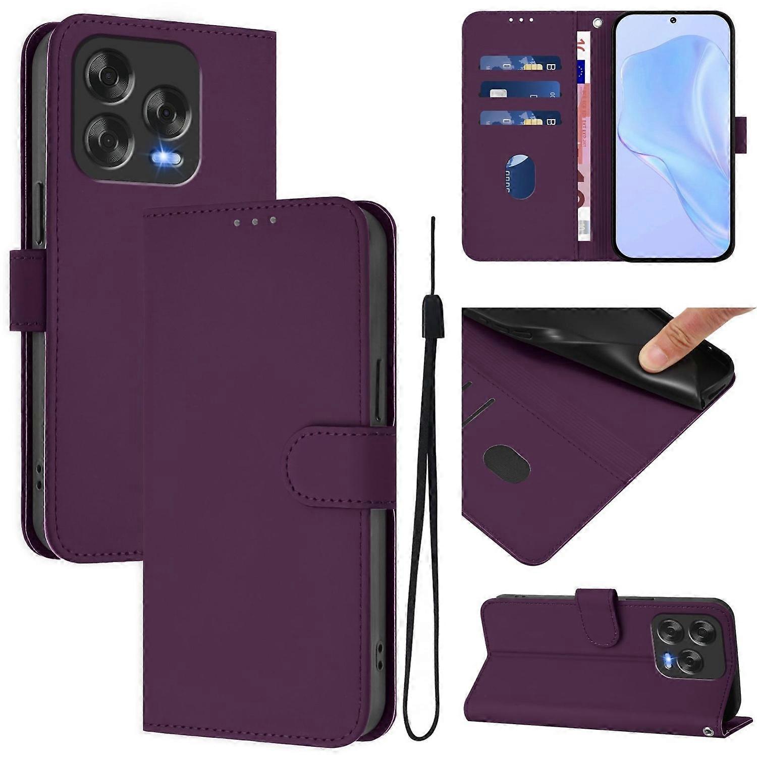 Solid Color PU Case For ZTE Blade V70 Design