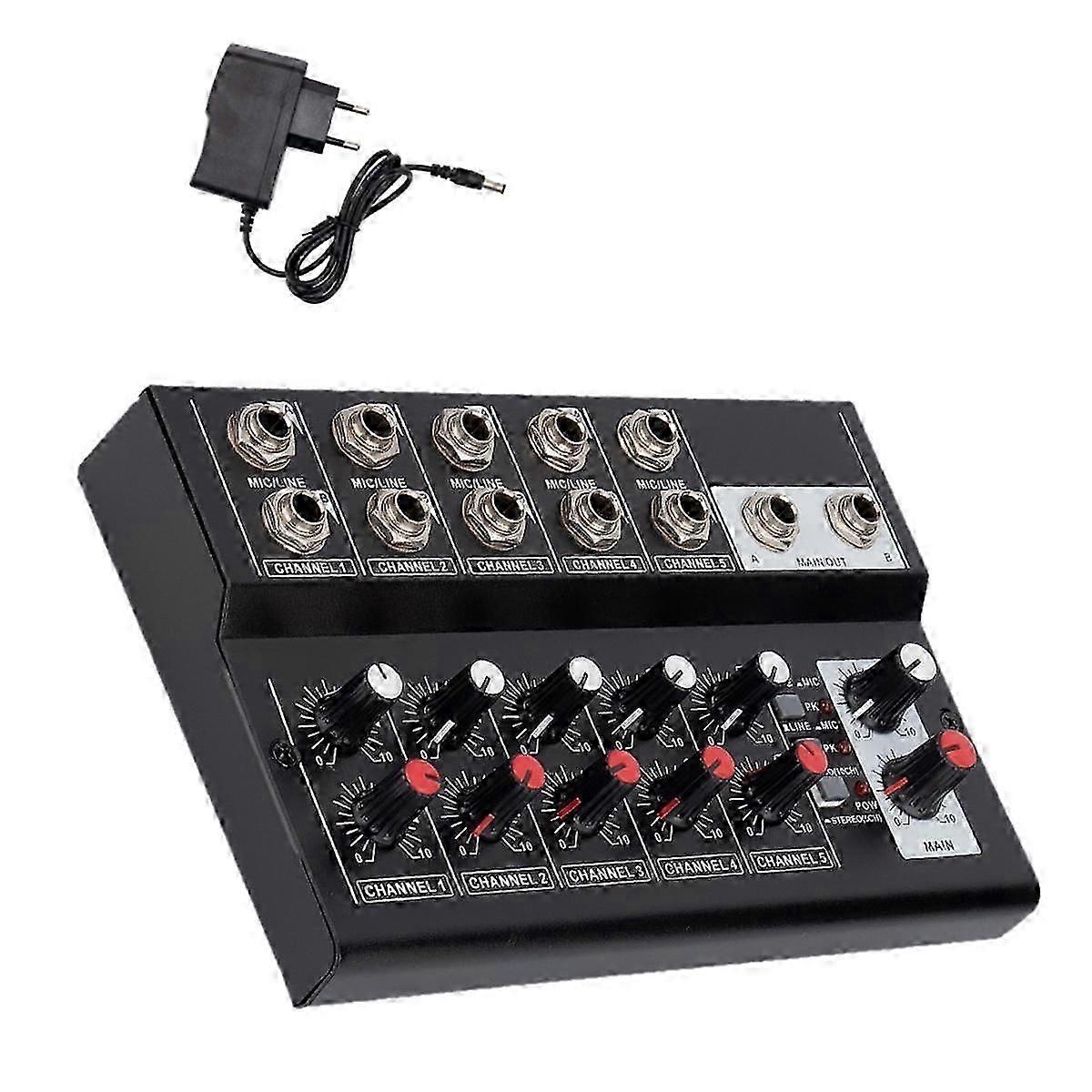 10 Channel Mixing Console Digital Audio Mixer for Recording DJ Live Broadcast Controller-EU Plug