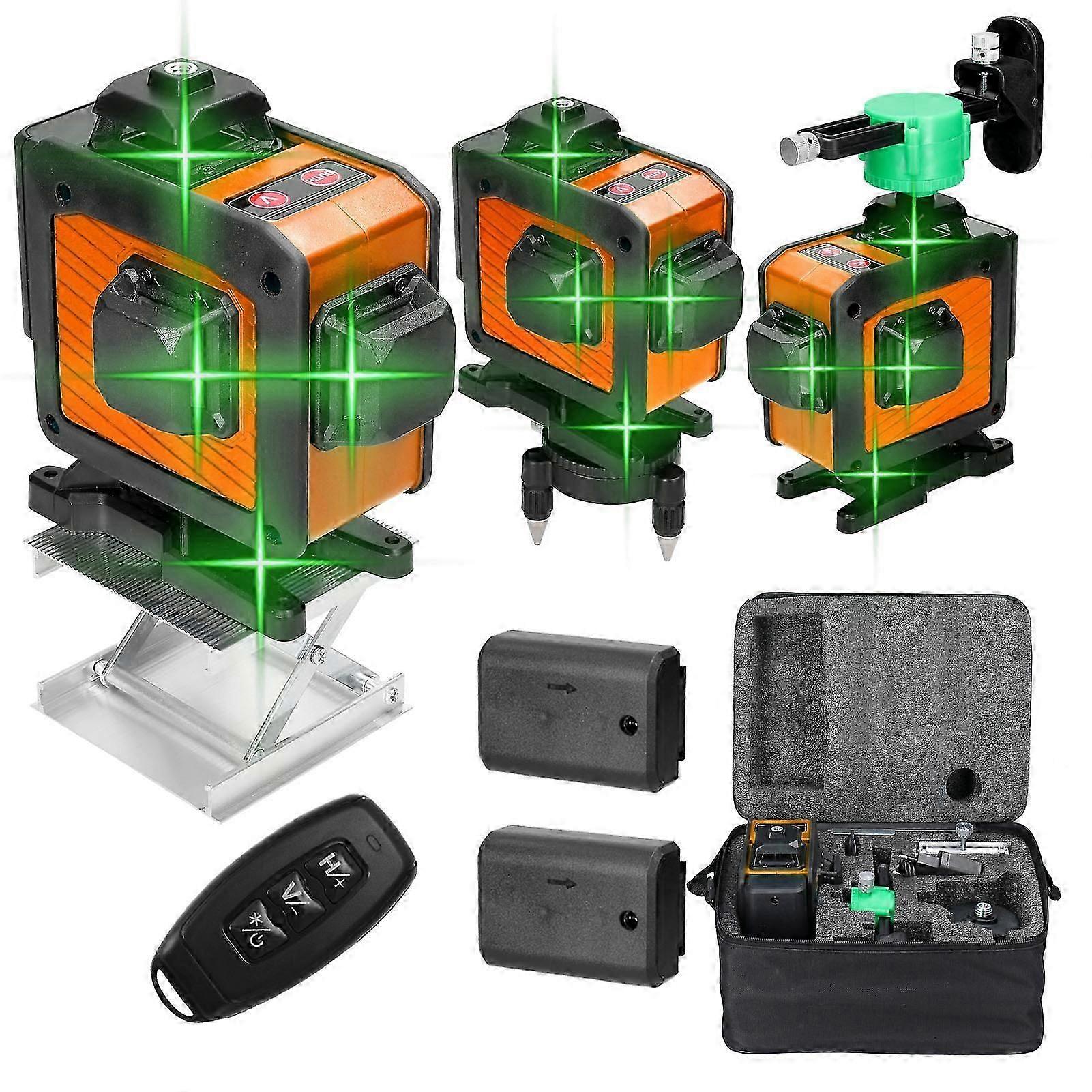 Multifunctional 16 Lines Laser Level 3 Self-leveling Leveling Tool Wall Sticker Line with 1.5m Height Adjustable Tripod Stand