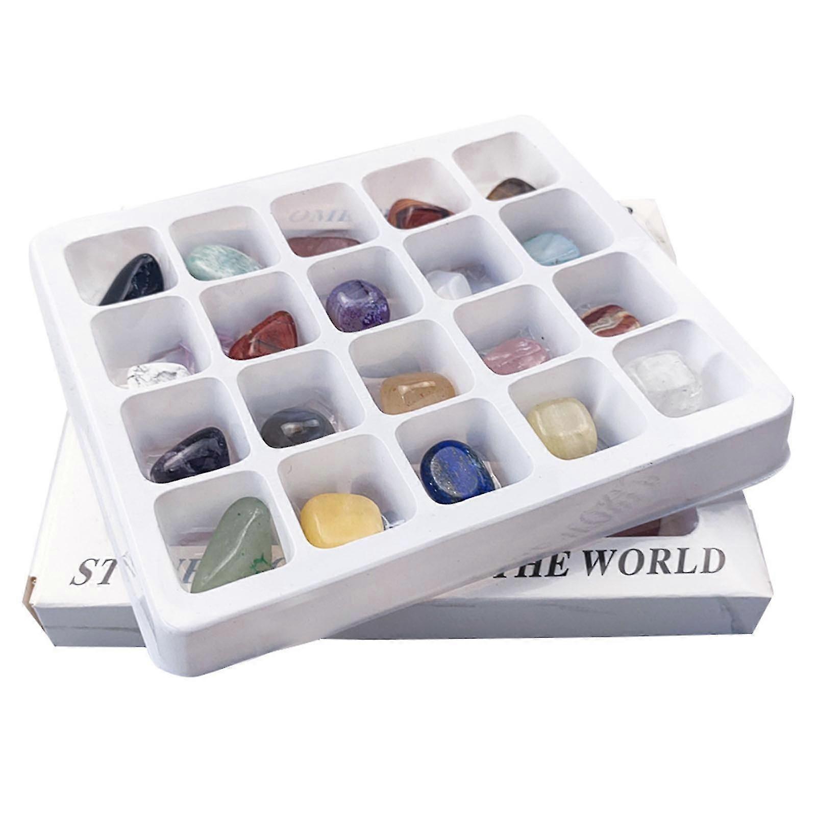 Set Of 20 Natural Stone Pack Small Crystal Rock Samples Lucky Ornament Collection Meaningful Gift