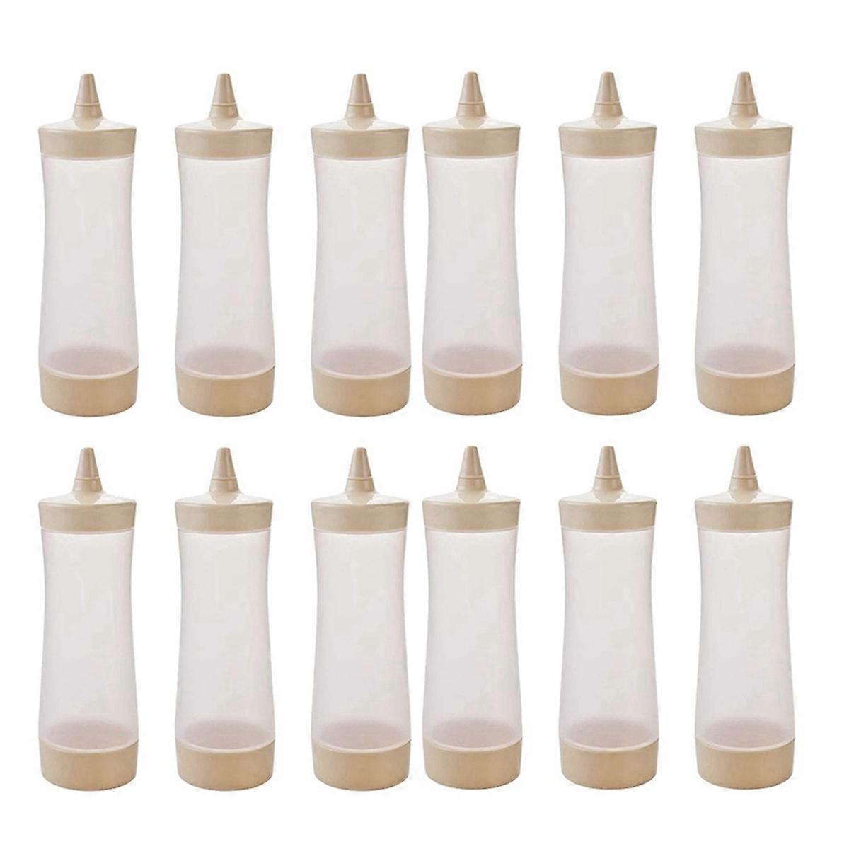12Pcs Squeeze Squirt Condiment Bottles Ketchup Bottle Mustard Sauce Containers for Kitchen Condimen