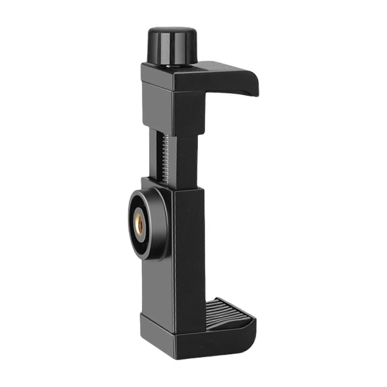 Plastic Camera Mount with 1/4" Screw Holeless Mount Phone Holder for Phones and Camera  Black