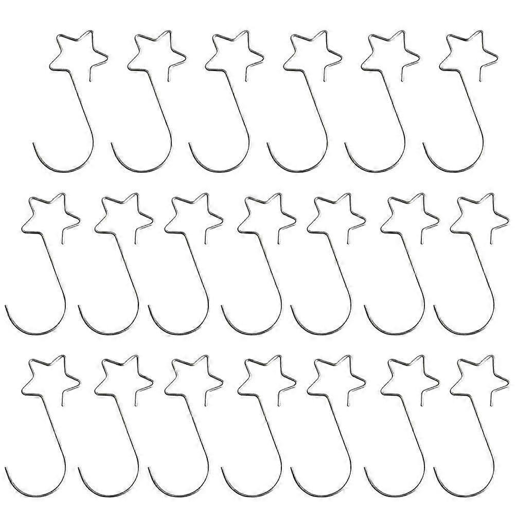 Christmas Ornaments Hooks Metal Xmas Hangers Star Shape Hooks