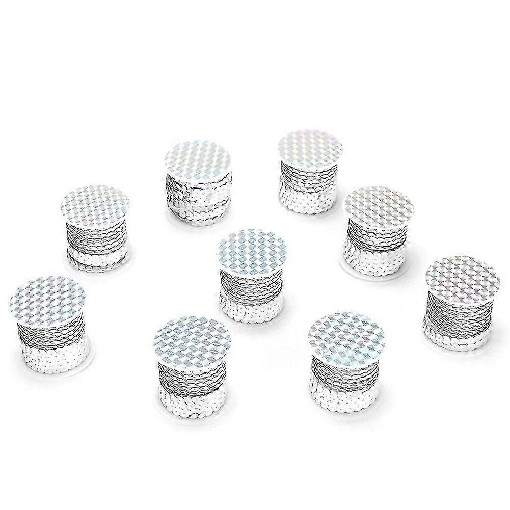 9 Rolls Sequin String 6mm Art Craft PVC Cloth Auxiliary Decorative Accessory 5Yard <br>(Silver )