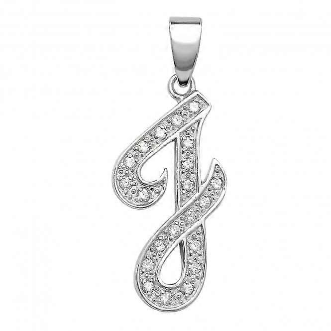 Acotis Silver Pendant Zirconia Initial G6128J