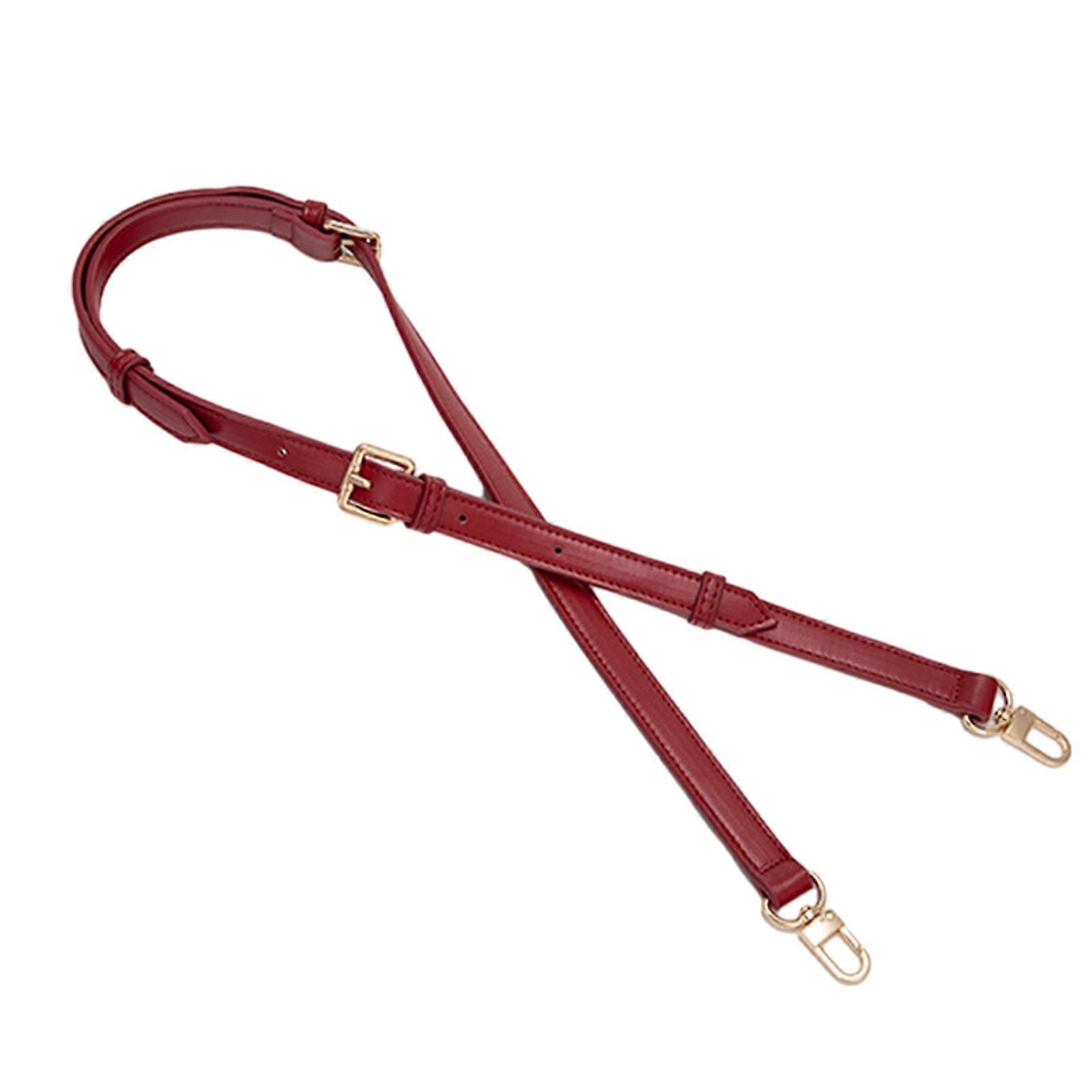 Mångsidig justerbar axelrem för små väskor Ficka Crossbody remmar Ersättning Rött vin