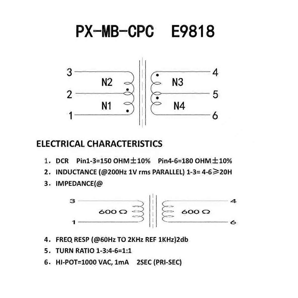 1Pcs Permalloy Front Stage Single Ended to Balanced to Audio Signal Isolation former E9818