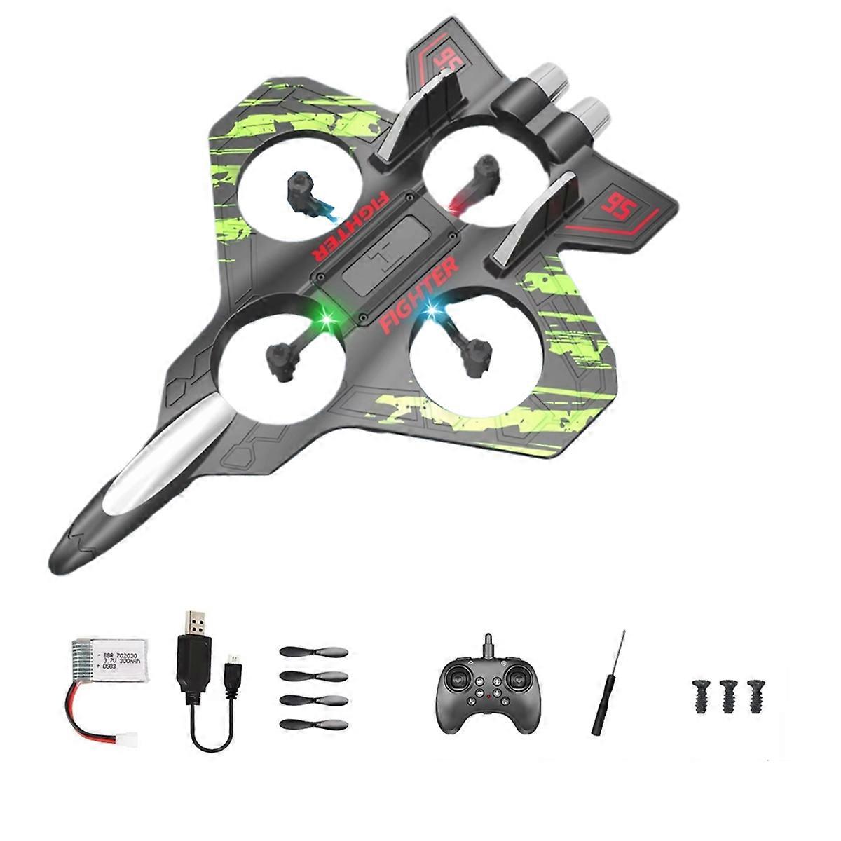 RC طائرة 2.4G جهاز التحكم عن بعد الطائرات تحلق لعبة أطفال هدية خضراء