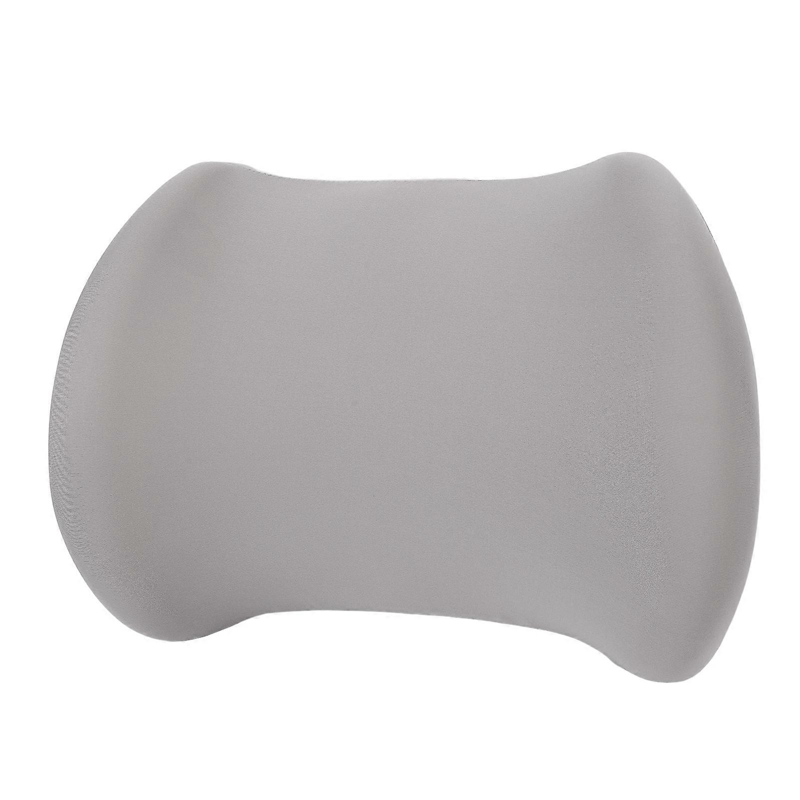 Lumbar Support Pillow with Convex Design Ergonomic Memory Foam Detachable Breathable Chair Lumbar Cushion for Office Grey 