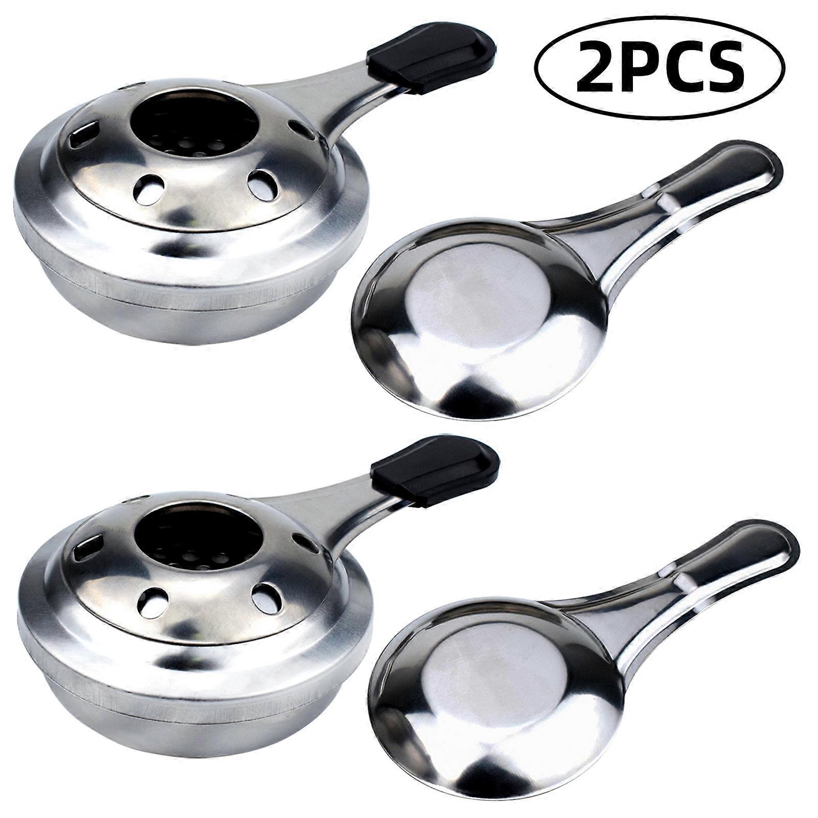 2PCS Frame Adjustable Mini Furnace Stainless Steel Burner for Outdoor Backpacking Picnic Hiking Camping or Household Furnace for Fondue Mini Hot-pot