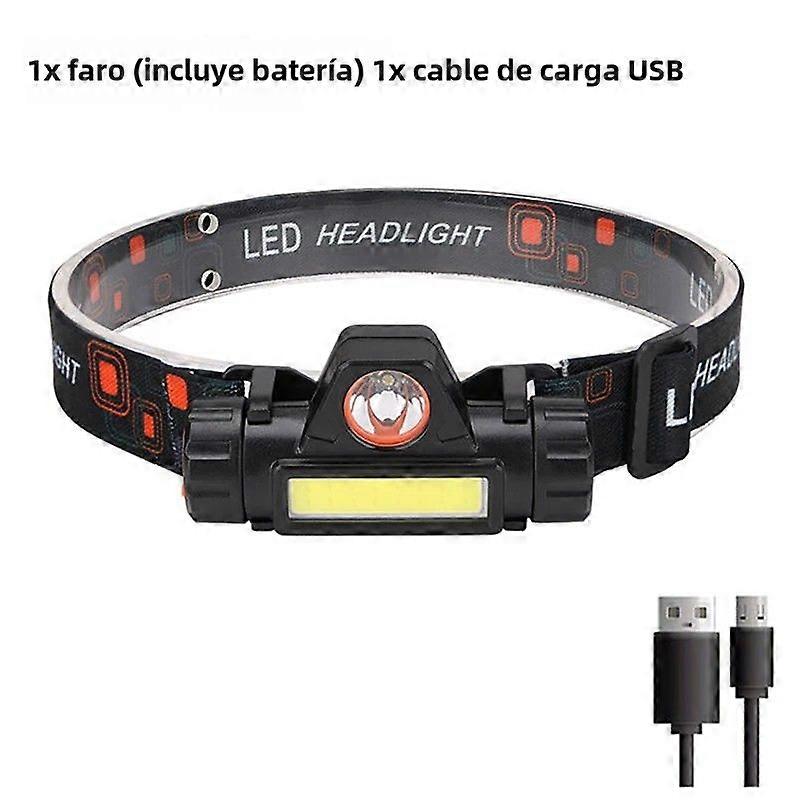 Powerful USB Rechargeable LED Headlamp for Camping and Fishing with 18650 Battery Waterproof Handheld Light 1-15 Pieces