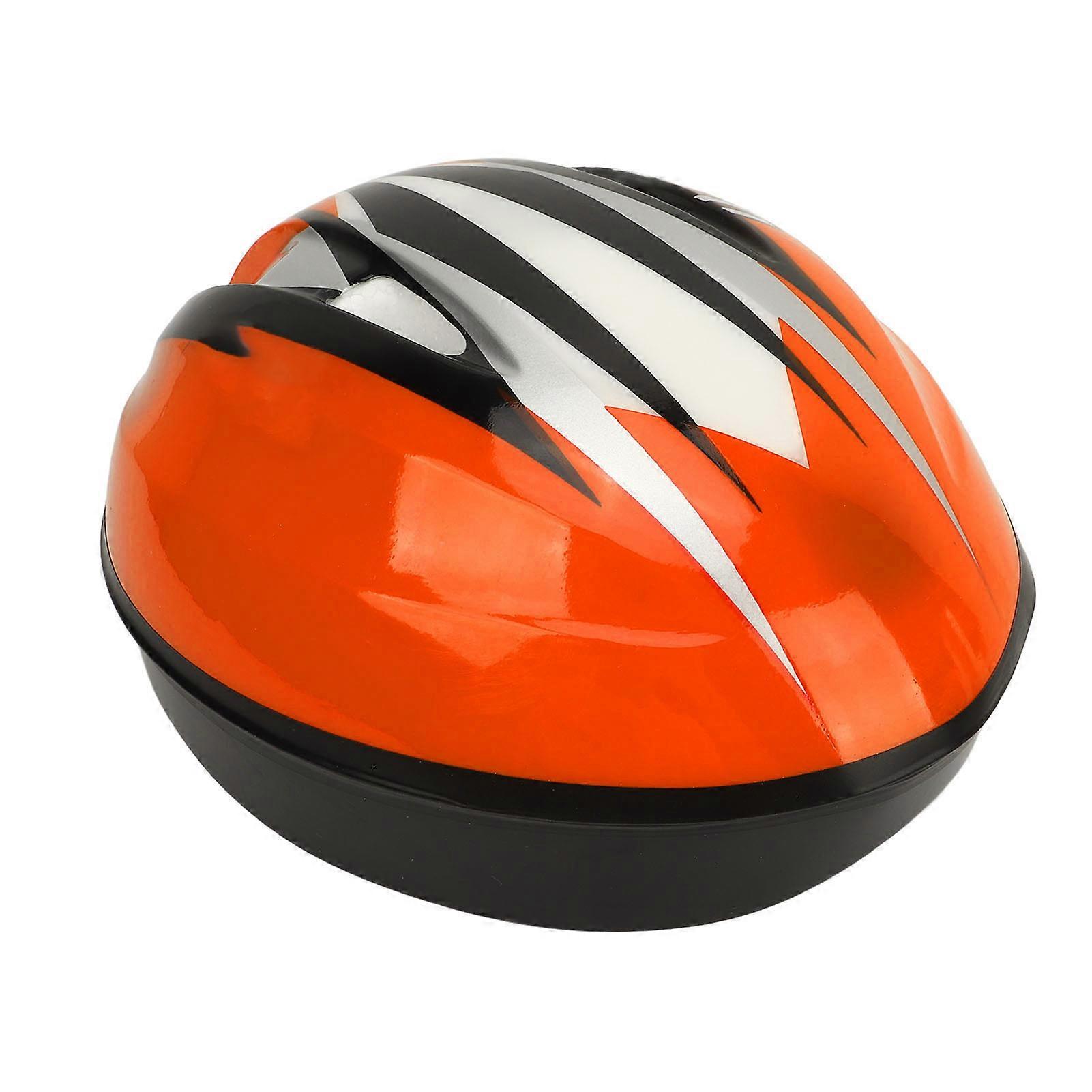 BOROCO Bike Helmet,Foam Plastic Children Bike Helmet,Shock Absorbing Adjustable Foam Liner Children Bicycle Helmet for Cycling Scooter(Orange)