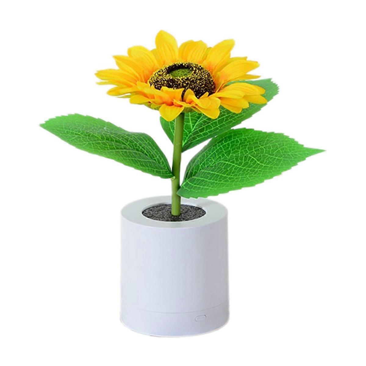 Rechargeable Sunflower LED Simulation Night Light Table Lamp Simulation Flowers Decorative Desk Lamp