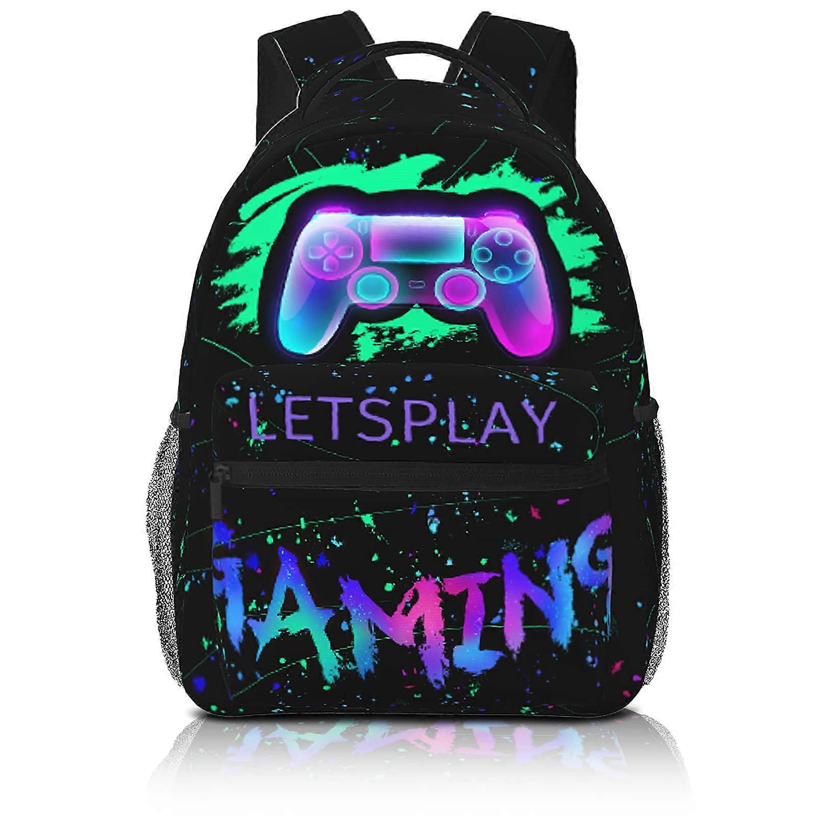 Abstract Gamepad Water Resistant Backpack For Travel Hiking Model Size Material Color Compatibility Style