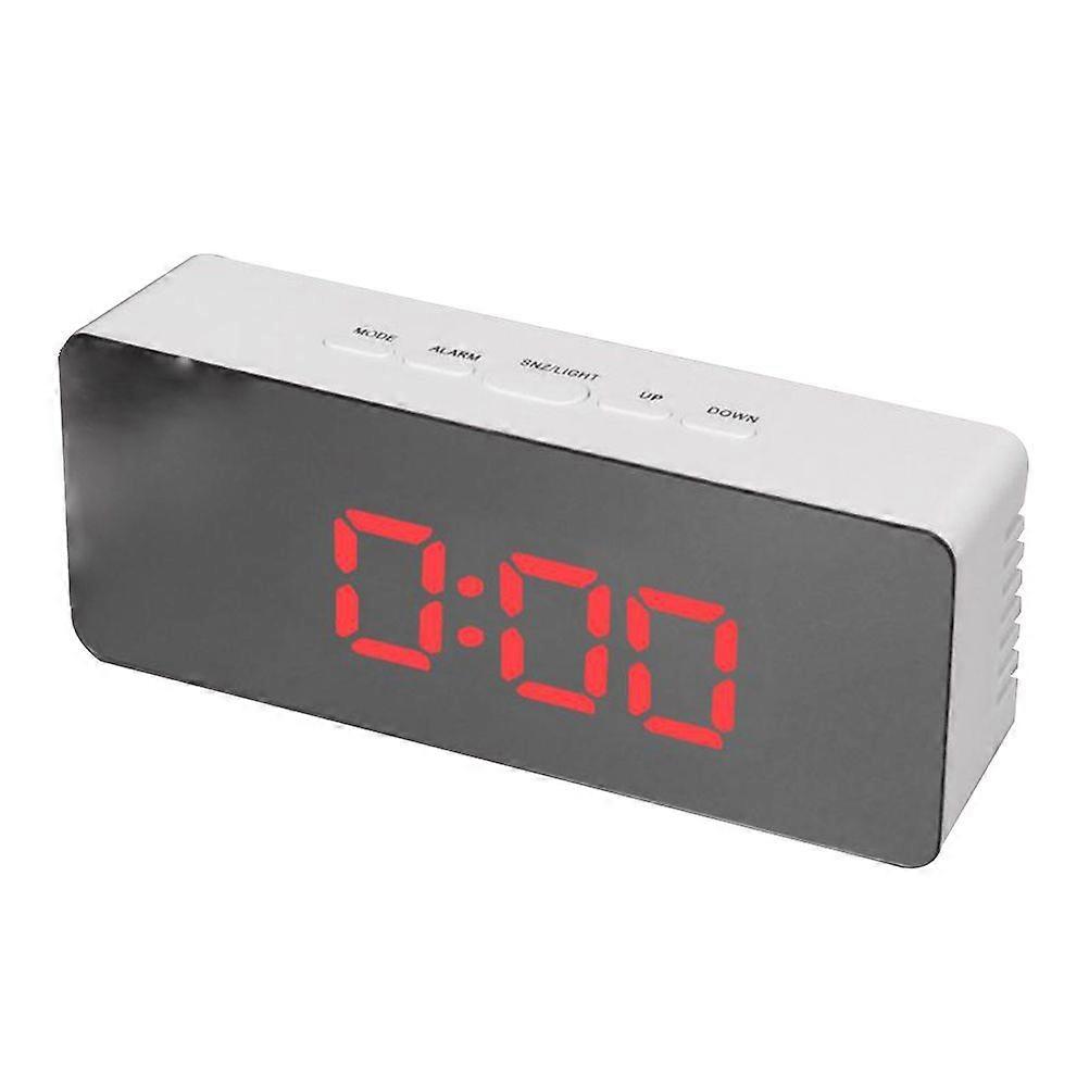 Led Alarm Clock Mirror Clock Led Display Clock Multi-function Mirror Digital Alarm Clock Red Ray Clock (No Battery)