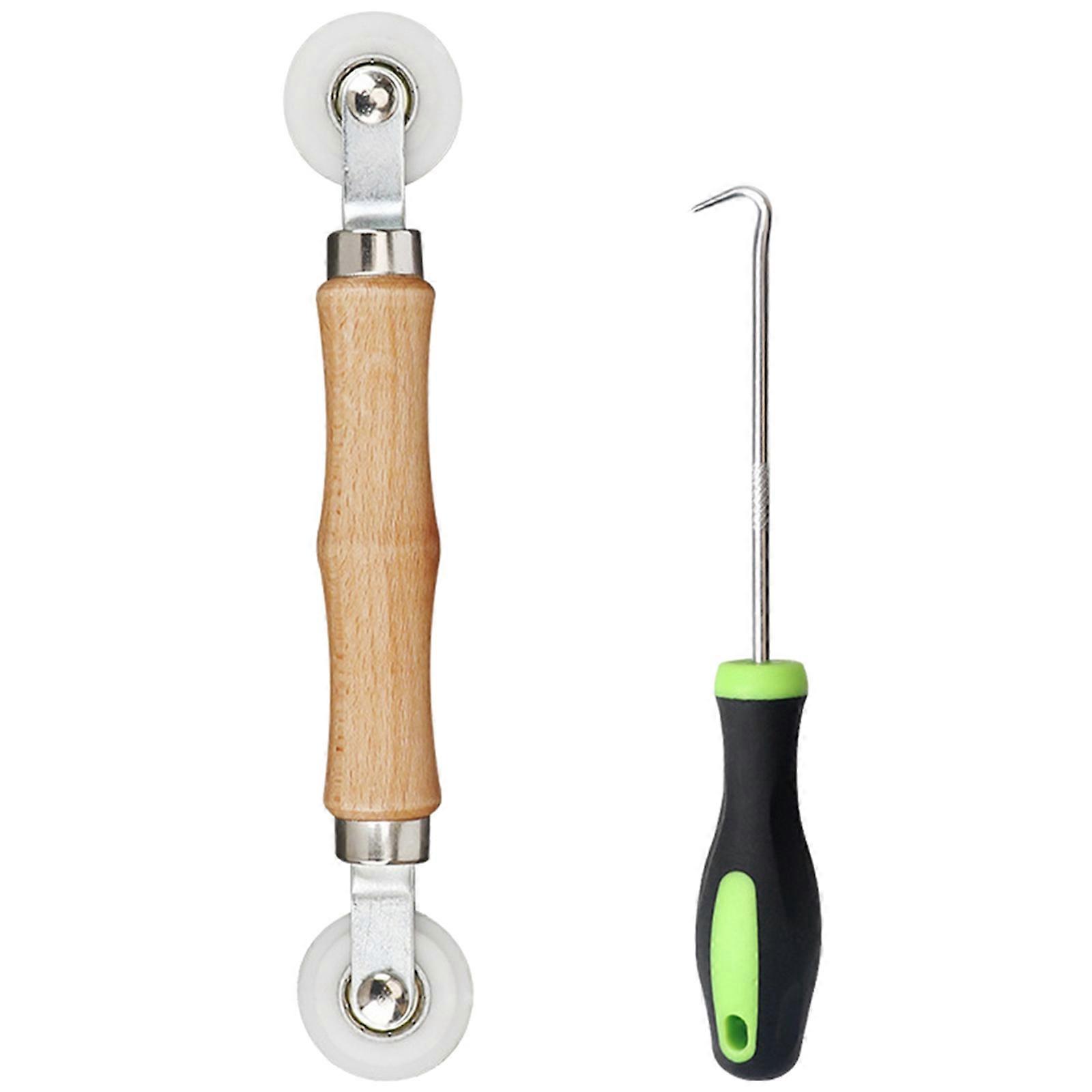 Screen Roller Tool Spline Roller Double Ended Hand Spline Roller for Installing Door & Window Screens & Repair Enduring