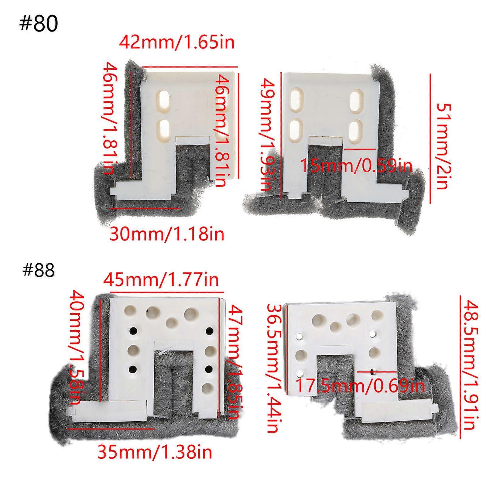 4pcs Sliding Window Buffer Block Up and Down Track Sealing Wind-proof Brush Strip Door Sound Insulation Pad Home Warm White