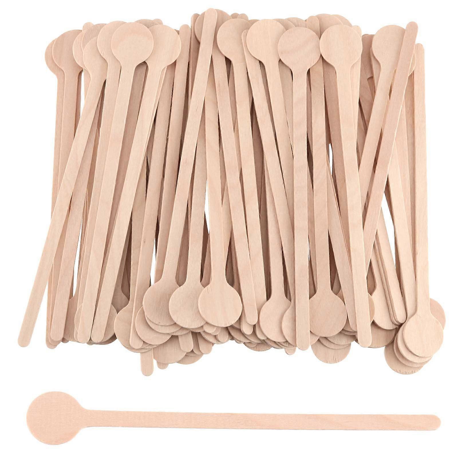 400 PCS 6 Inch Round Coffee Stirrers, Disposable Wooden Sticks for Hot and Cold Beverages, Eco-Friendly Stirring Tools