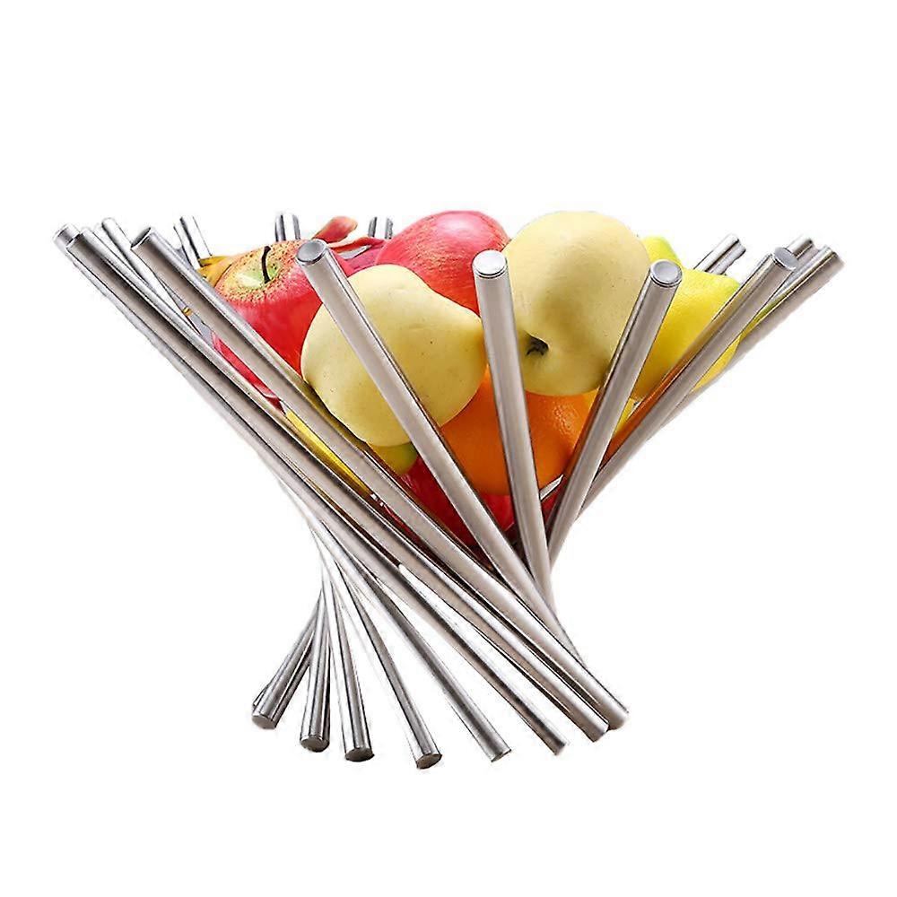 Creative Stainless Steel Rotation Fruit Bowl for Kitchen Counter Countertop