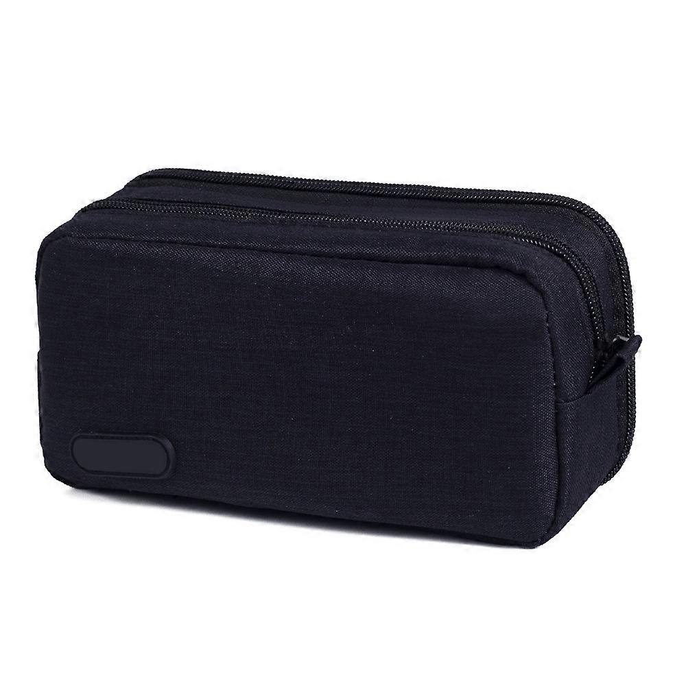 Large Pencil Case with Zipper Multi-Function Compartment Large-Capacity Pen Soft Fabric
