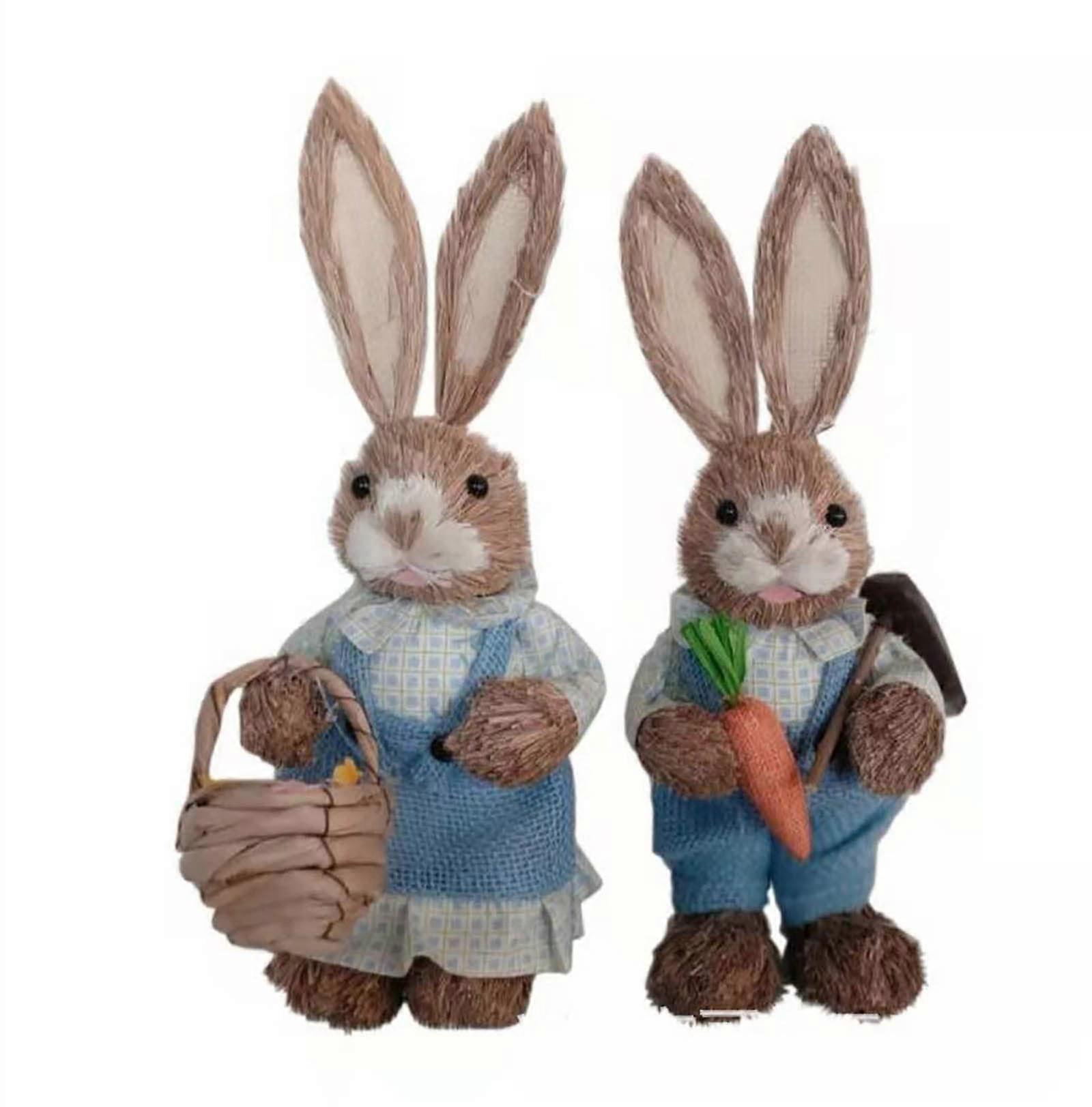 Fancy Easter Rabbit Simulation Puccinia Bunny Christmas Ornament for Home Decoration One Size