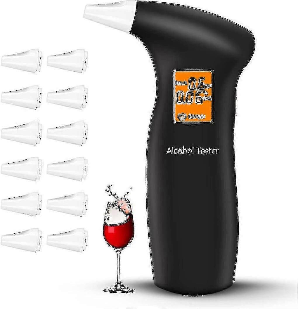 Alcohol Tester Police Precise Alcohol Measuring Devices With 12 Mouthpieces, Fast Professional Alcohol Tester Alcohol Tester High Accuracy With Semico