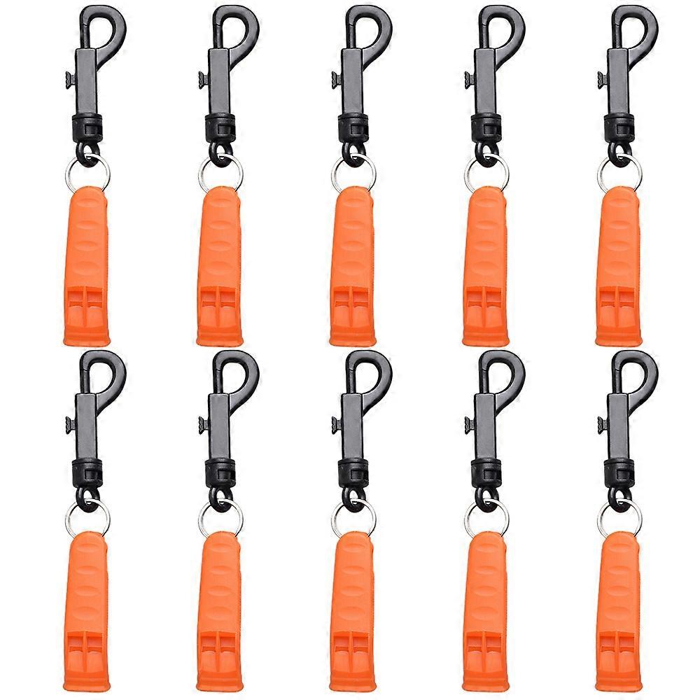 10Pcs Survival Whistle with Clip for Kayak Diving Safety Whistle