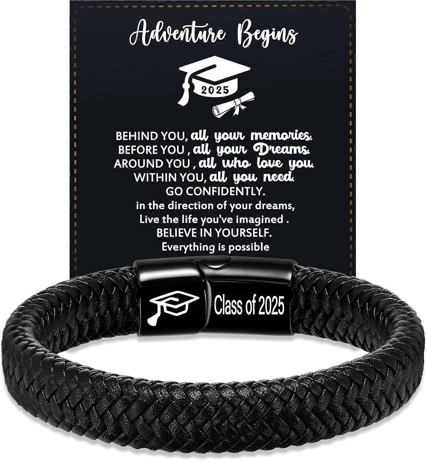 Bracelet en cuir pour homme Je t’aime Cadeaux pour lui Bracelet pour hommes Anniversaire Fête des pères Cadeaux d’anniversaire pour papa 2025 Cadeaux de fin d’études pour lui mari Boyfr