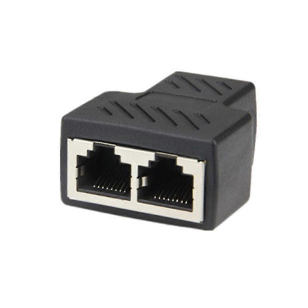 1 a 2 Lan Ethernet Network Splitter Connector Extender Adapter Plug para RJ45