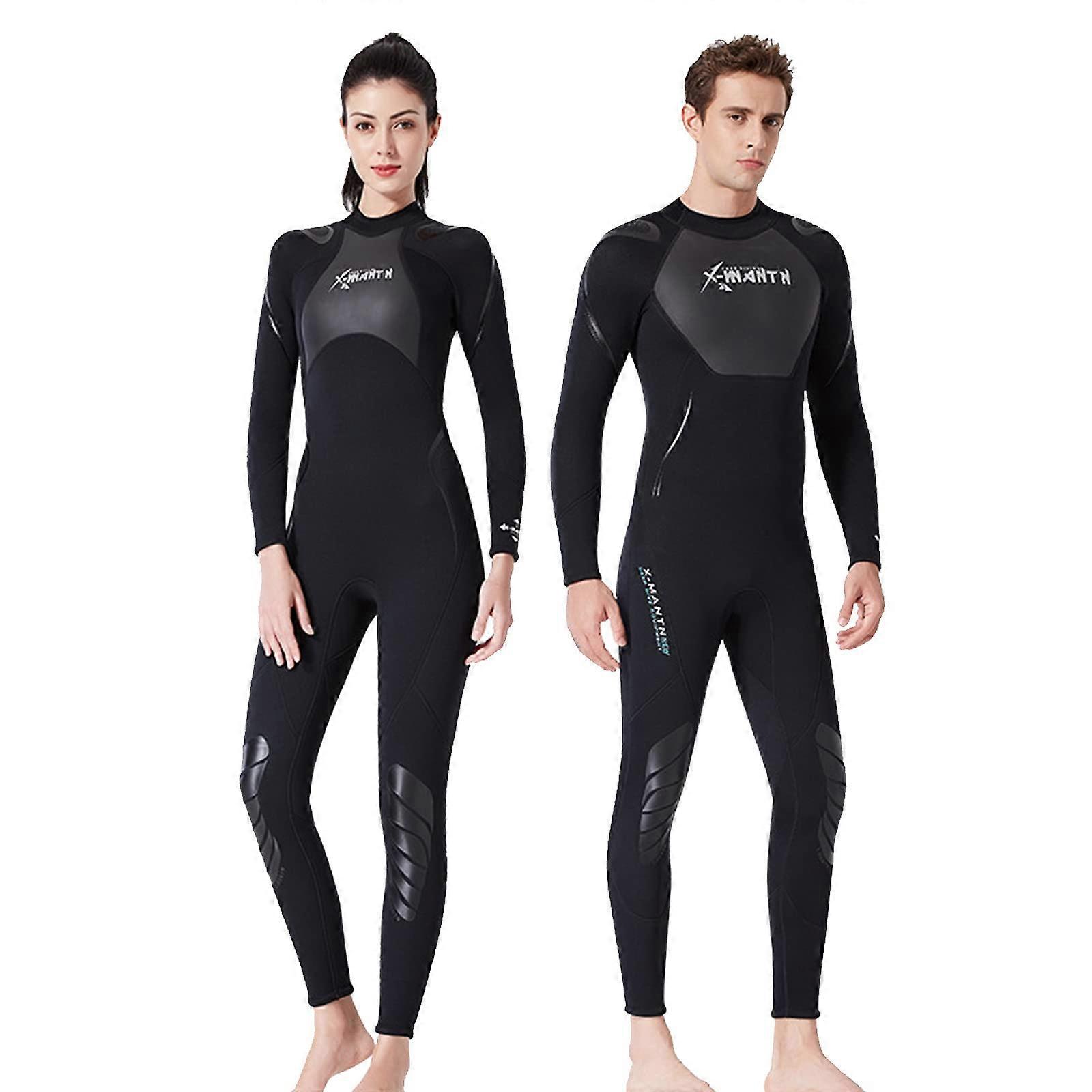 våddragt til mænd kvinder 1,5 mm neopren tilbage lynlås fuld krop dykkerdragt holde varmen badedragt til dykning, snorkling, surfing
