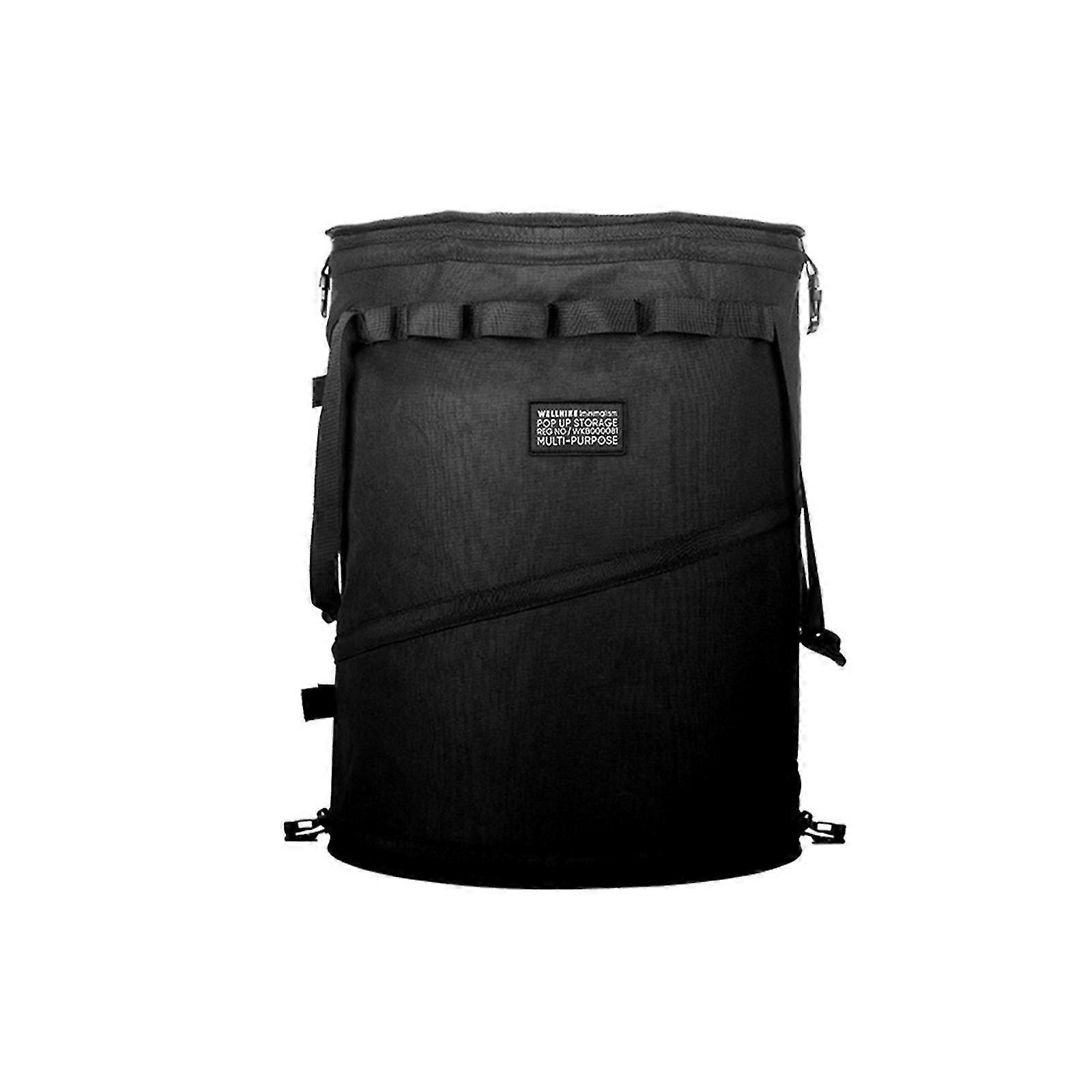 Recycle Bin Trashcan Outdoor Utility Container Collapsible Camping Trash Can Black