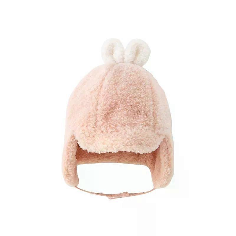 Dave Bella Sevimli Bebek Şapka Ile Earflap Kış Sıcak Bebek Şapka Pembe Karikatür Kulaklar Toddler Kulak Koruma Kapakları DB4237966