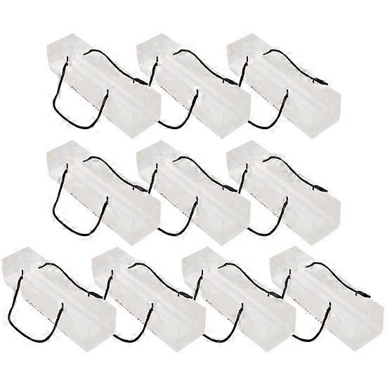 10Pcs with Strap Clear Creative Healthy Cake Swiss Roll Packaging Boxes Cake Containers