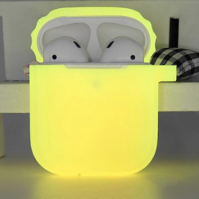 Bluetooth Earphone Soft Silicone Case For AirPods1/2 (Luminous Yellow)