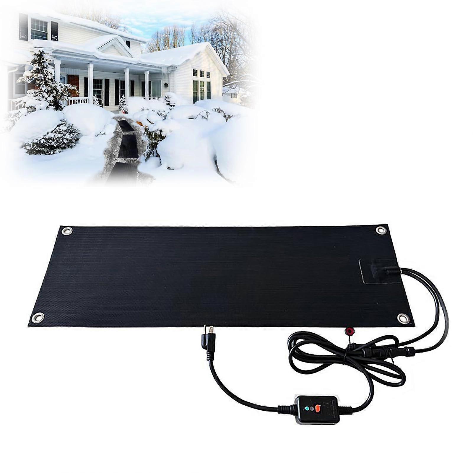 Heated Snow Melting Mats 10x15 Inch Non-Slip Rubber Pad for Outdoor Stairs, Doorways, Walkways, Driveway