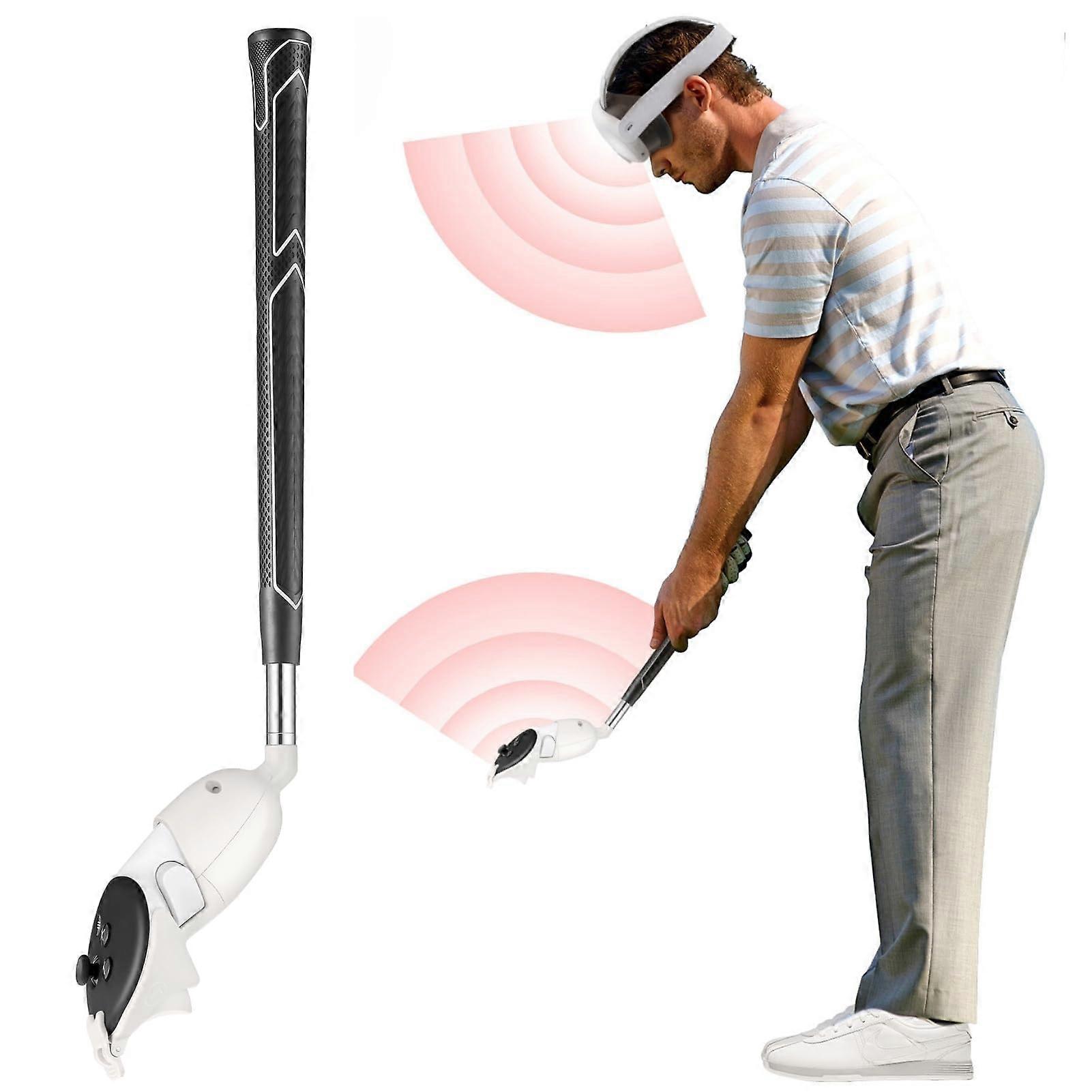 Handle for Meta Quest 3 Golf Club Attachment VR Golf Games Adapter Accessories with Enhanced Accuracy Realistic Swing Sensation (Right Controller)
