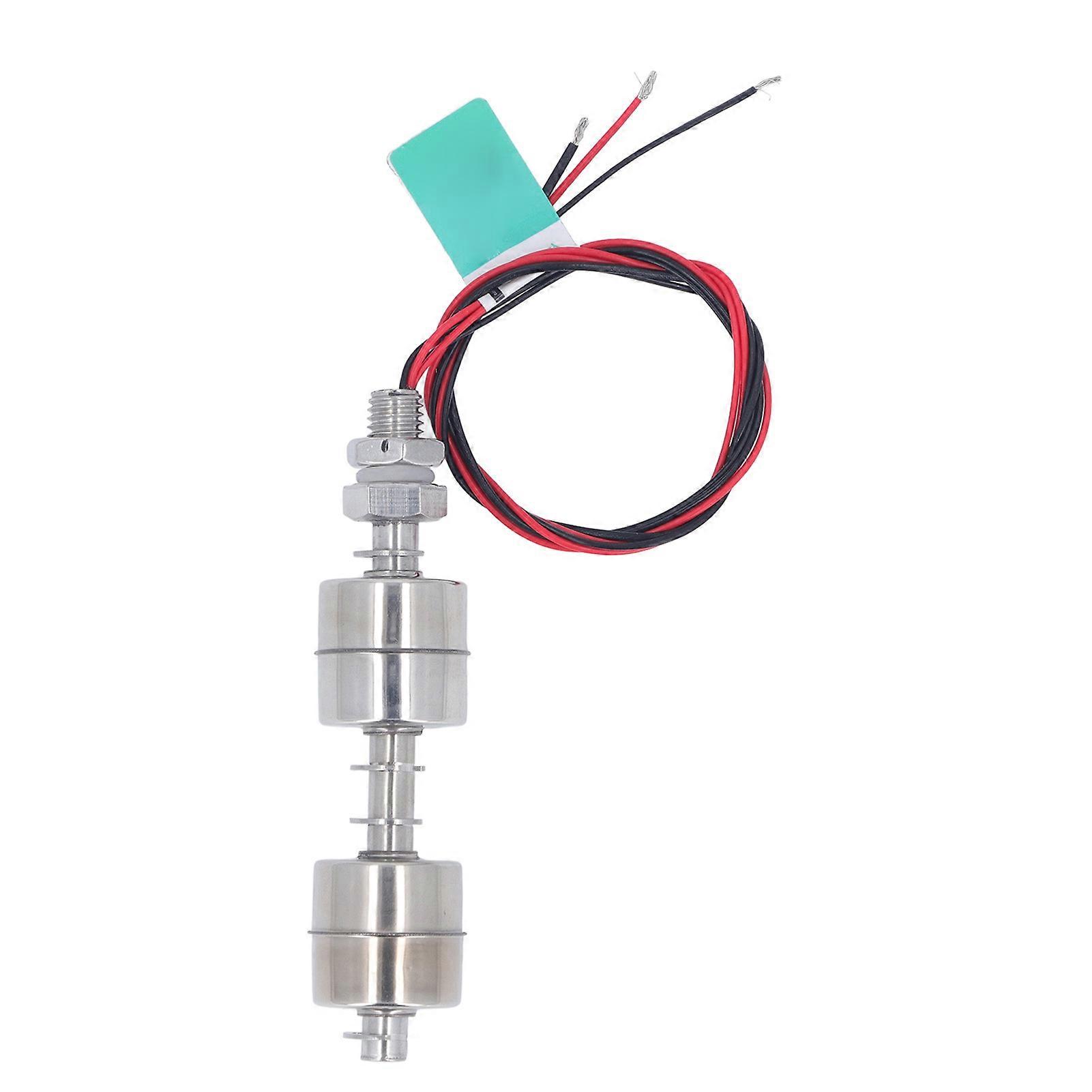 Float Switch Water Level 100mm Low Pressure Stainless Steel Double Ball Float Switch Sensor 0‑110V