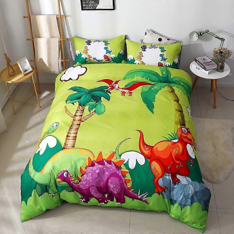 3 Piece/4 Piece Set Dinosaur Land Sheet Bedding Set