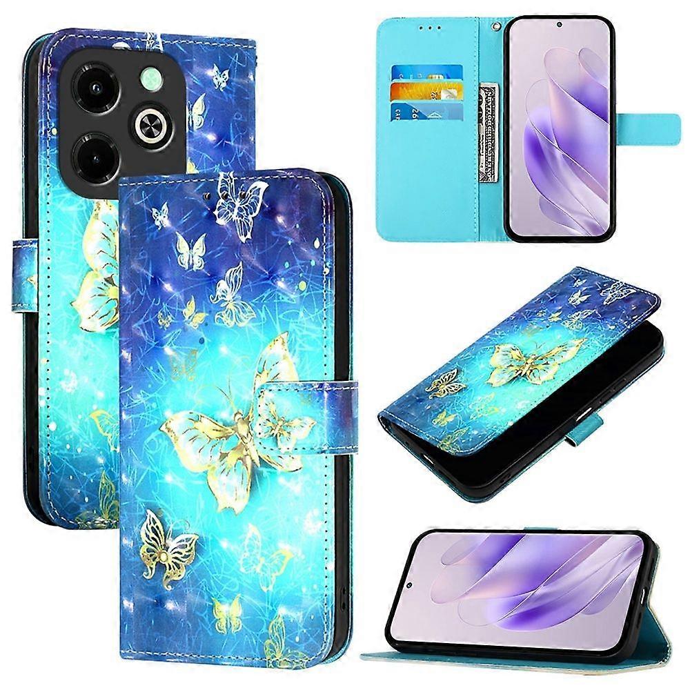 3D Painted PU Case For Infinix Hot 40i