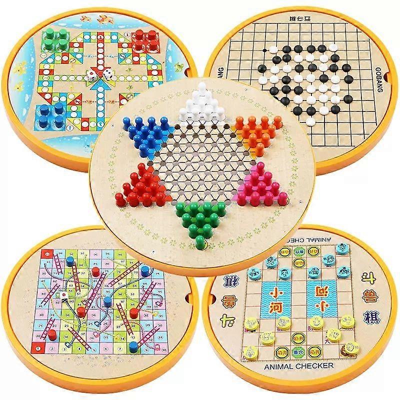 Child educational toys wooden flight chess checkers parent-child table game