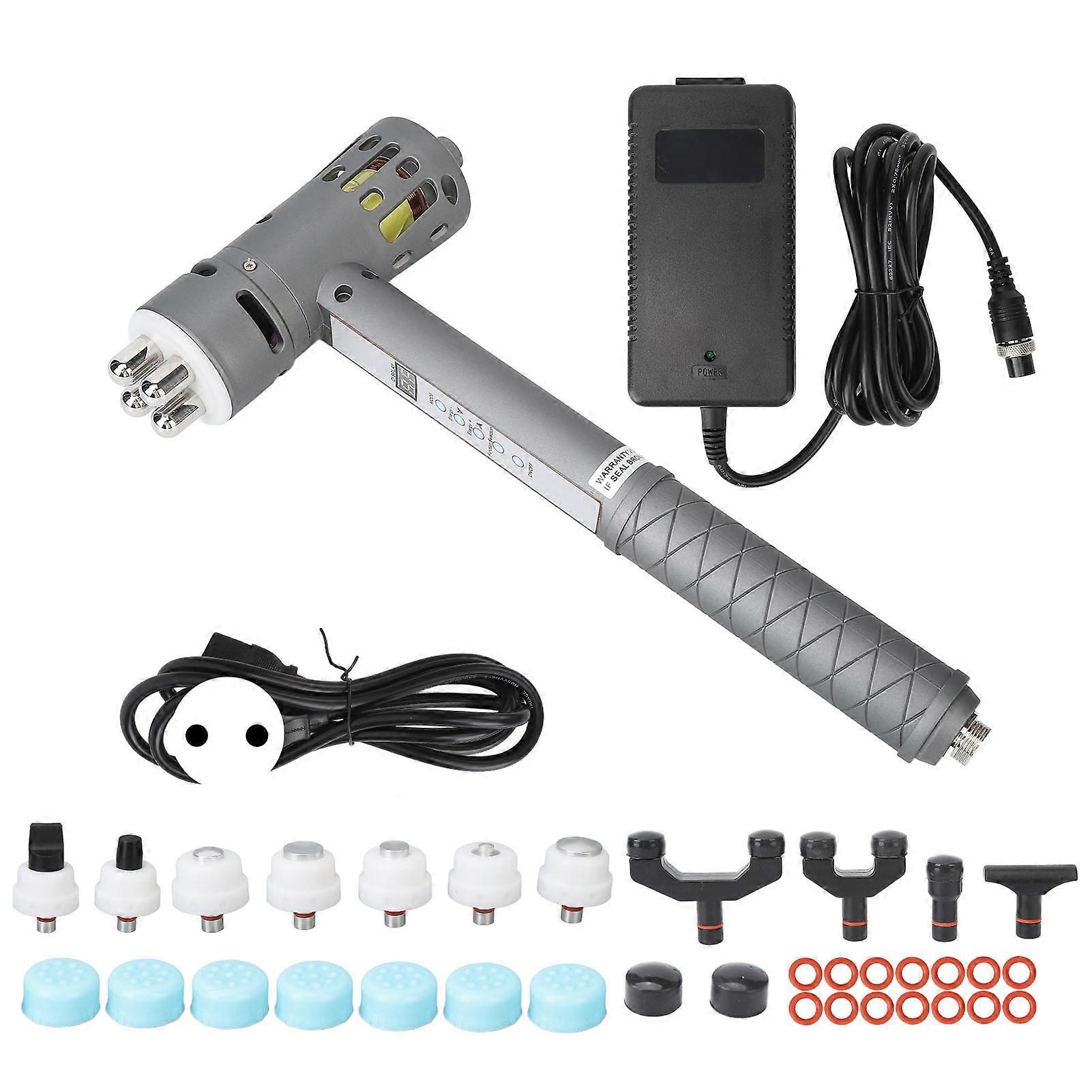 Extracorporeal Shock Wave Machine Adjustable Hot Compress Electric Chiropractic Adjustment Tool 100‑240V EU Plug