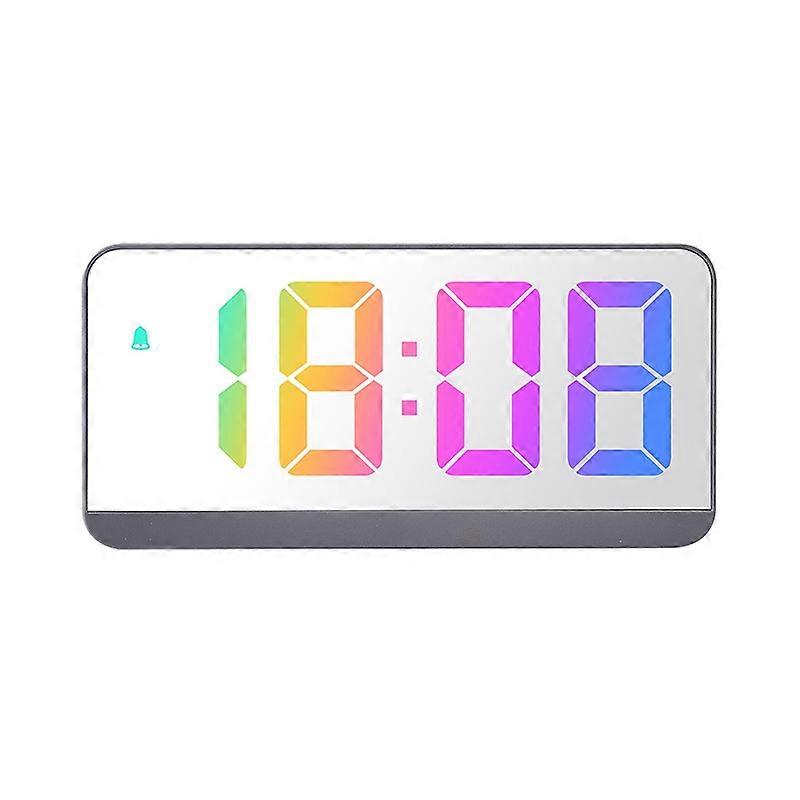 Colorful Fonts LED Electronic Alarm Clock Large Screen Clock