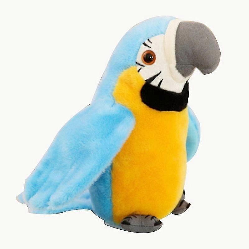 Speaking Parrot Record Repeats Electronic Bird Talking Stuffed Animal (Blue