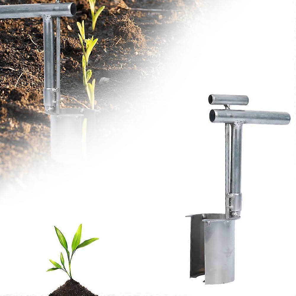 Garden Barrel Transplanter Tool, Stainless Steel 2025 Plant and Fruit Tree Seedling Digging Tool, Handheld Bulb Planter 1 PCS