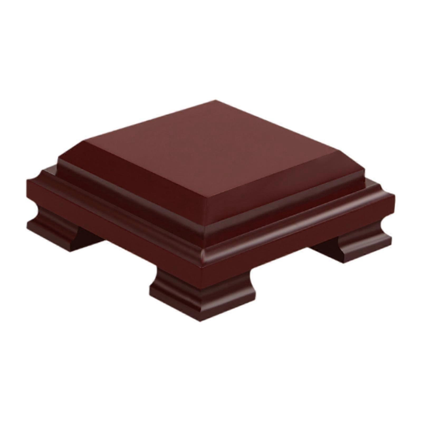 Square Wood Display Base,Sculpture Base,Pedestal Traditional Wooden Display Stand Square Keepsake Display for Bonsai Aquarium